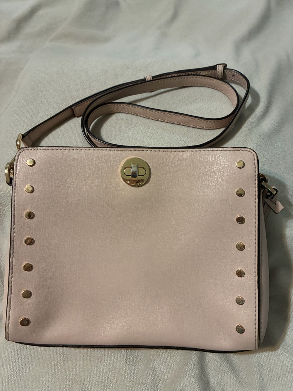 Michael Kors Blush Pink Stud-Trim Crossbody Bag NWOT